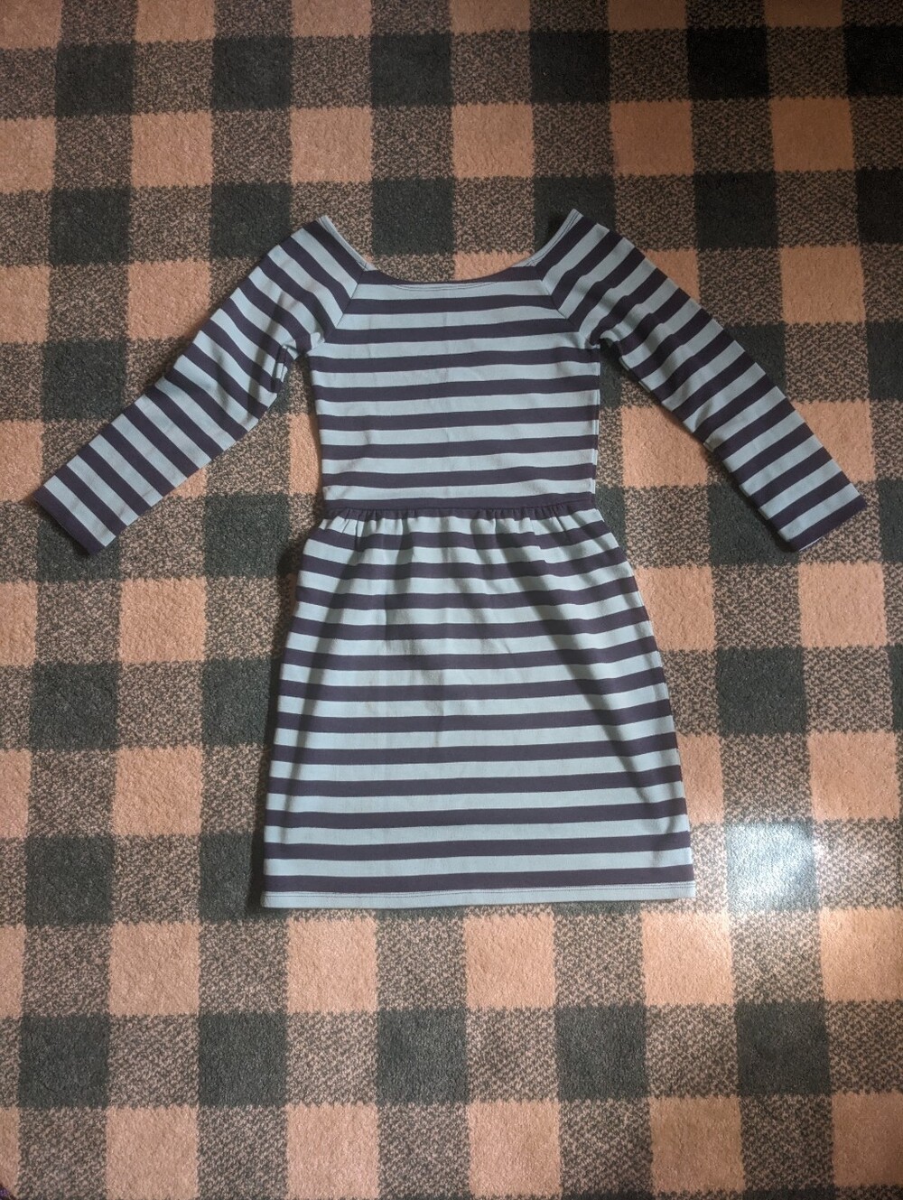 American Eagle Bold Striped Peplum Low Back Dress Size XS